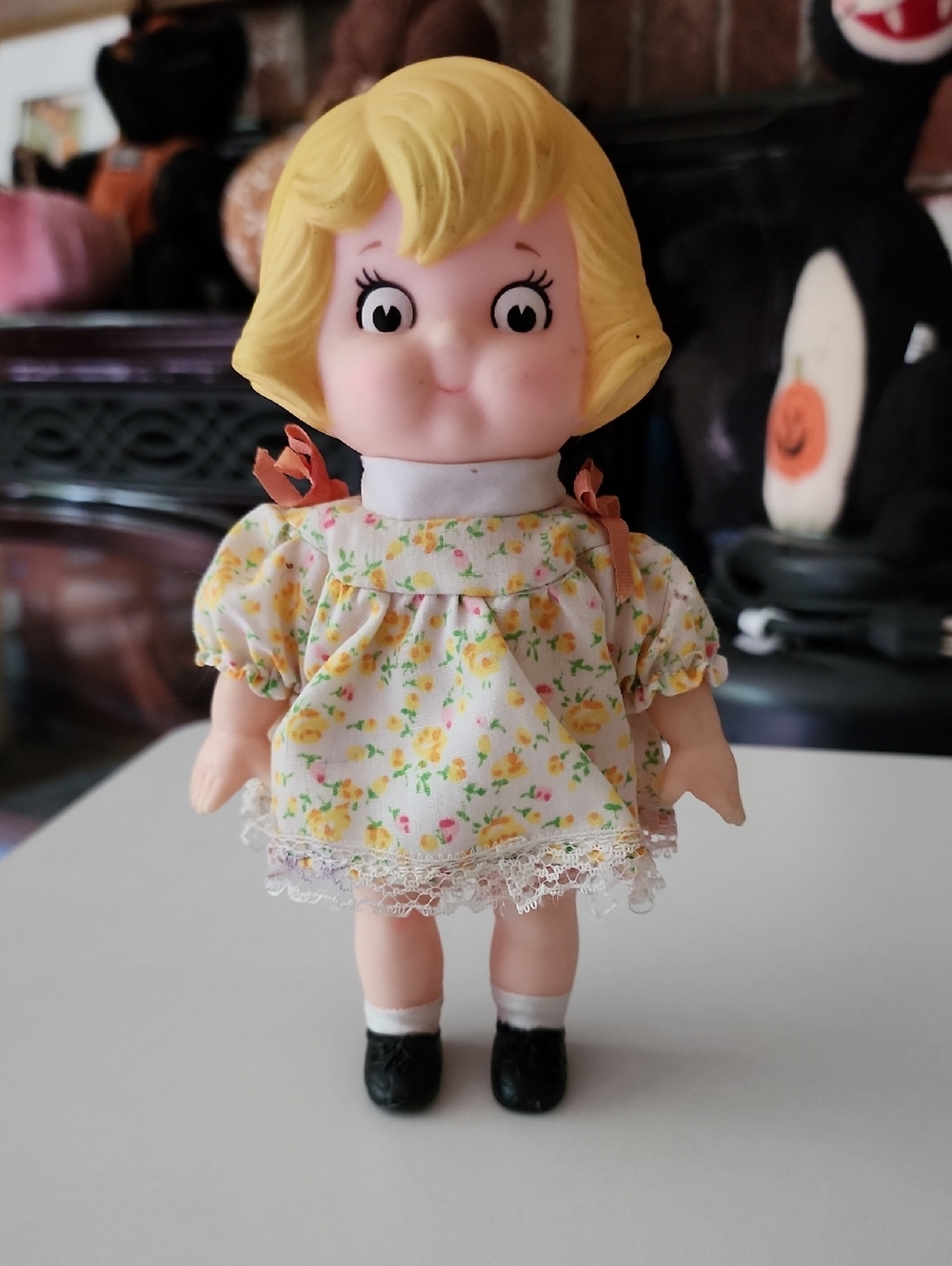 1984 Vintage Campbell's Soup Kid Girl Doll With Yellow Hair